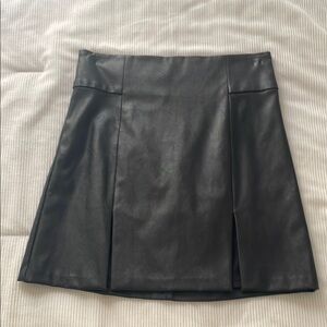 Bebe Black Leather mini Skirt